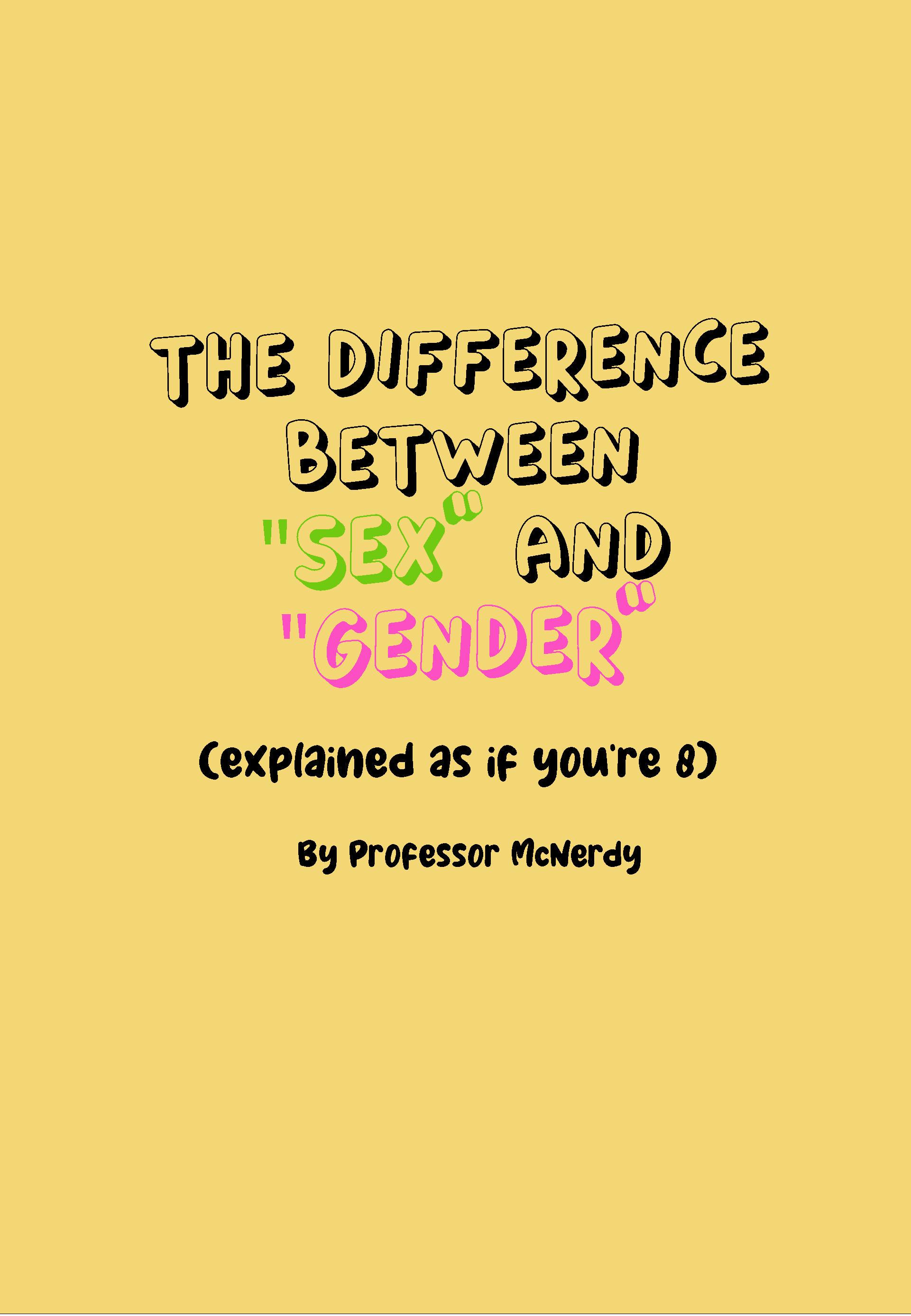 Smashwords The Difference Between Sex And Gender Explained As If