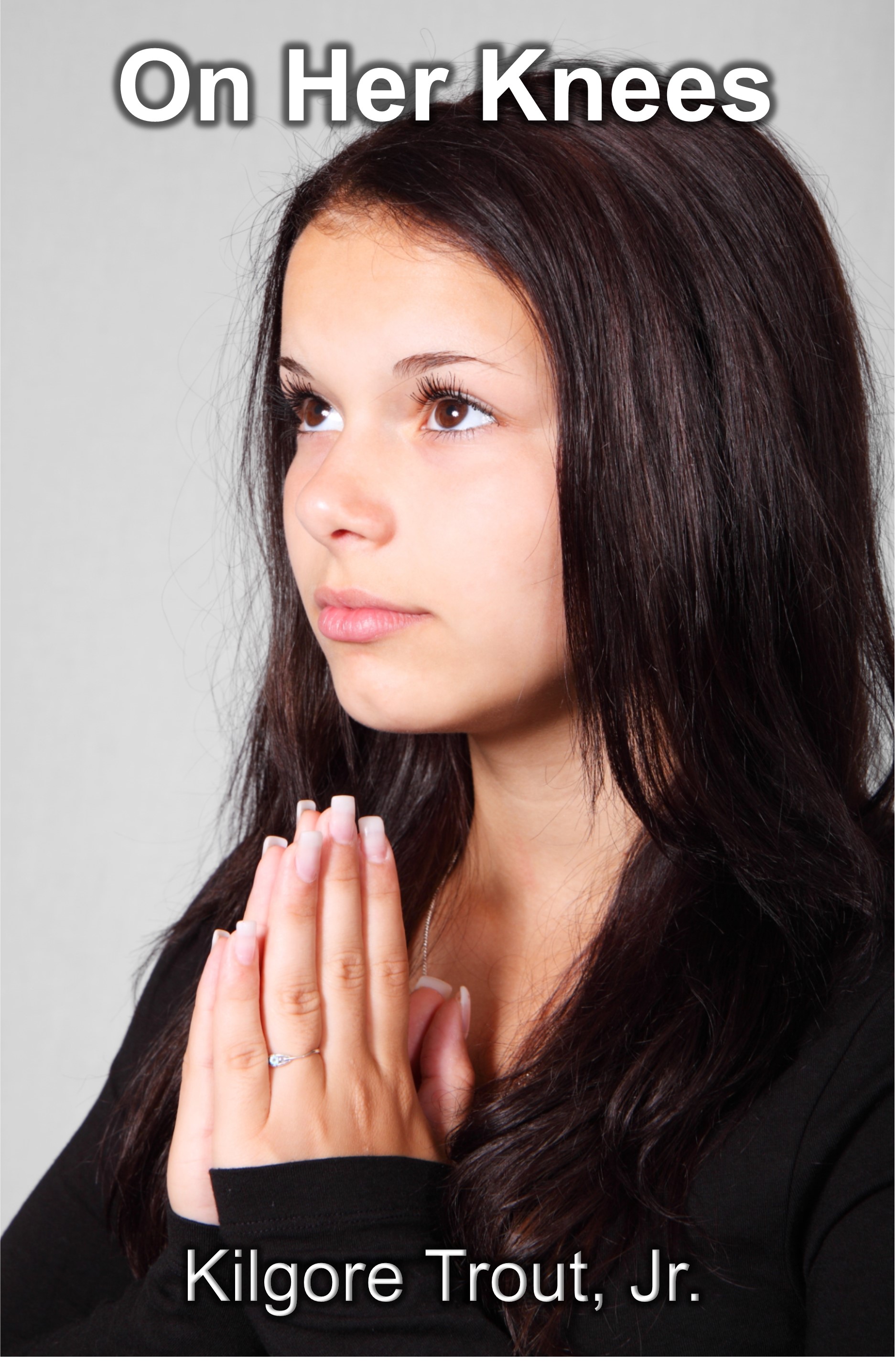 Girl On Her Knees Mouth Open