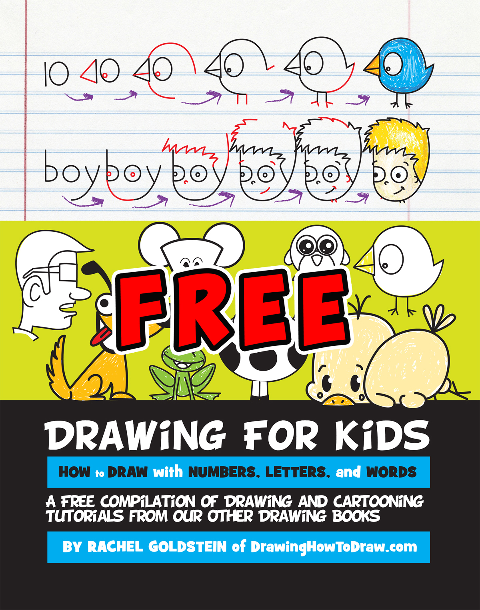 Smashwords Drawing For Kids How To Draw Cartoons With Letters Numbers And Words A Book By Rachel Goldstein