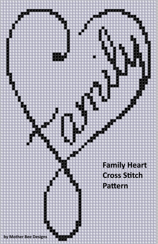 Smashwords Family Heart Cross Stitch Pattern A Book By Mother Bee Designs