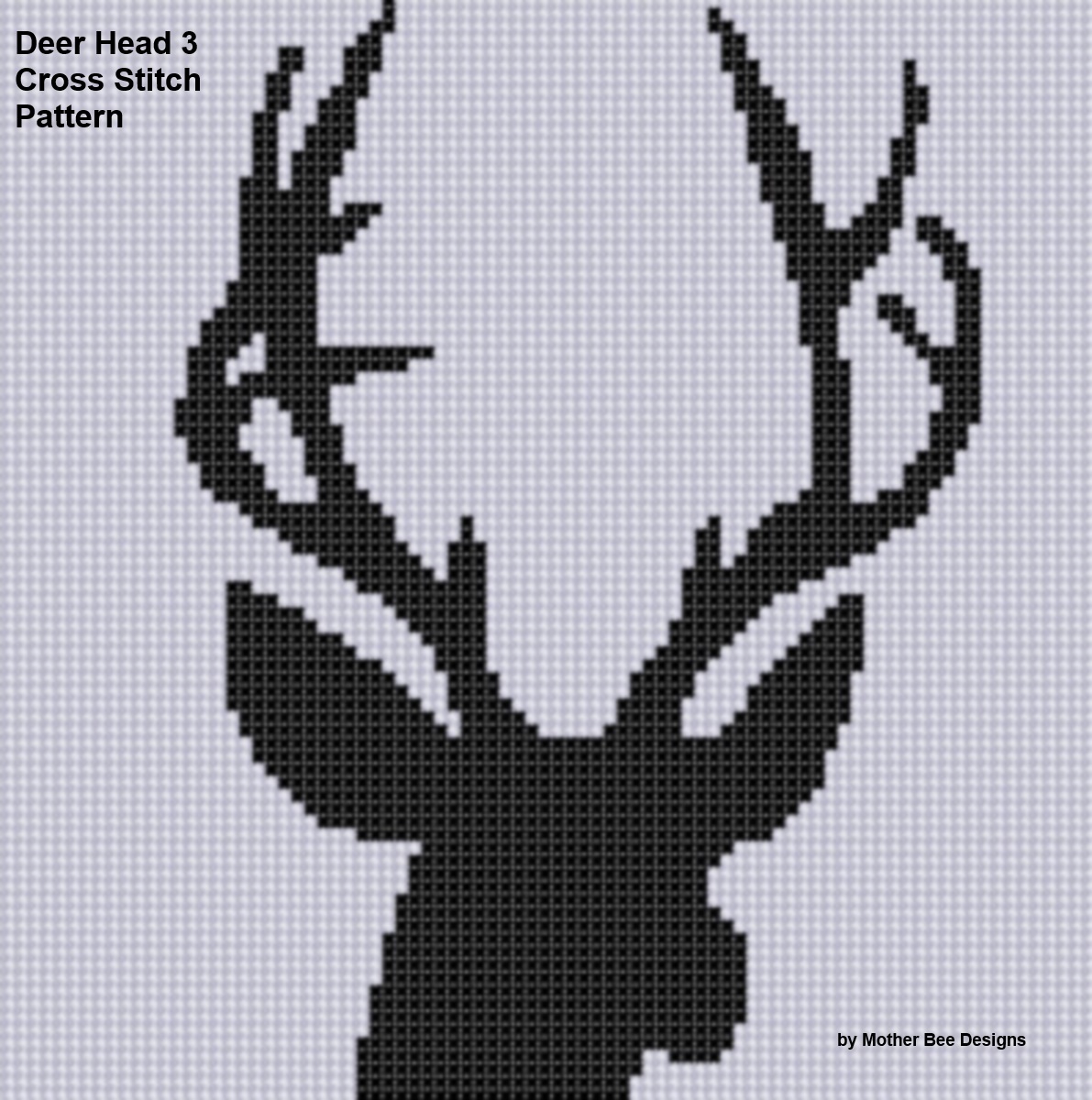 Smashwords Deer Head 3 Cross Stitch Pattern A Book By Mother Bee Designs