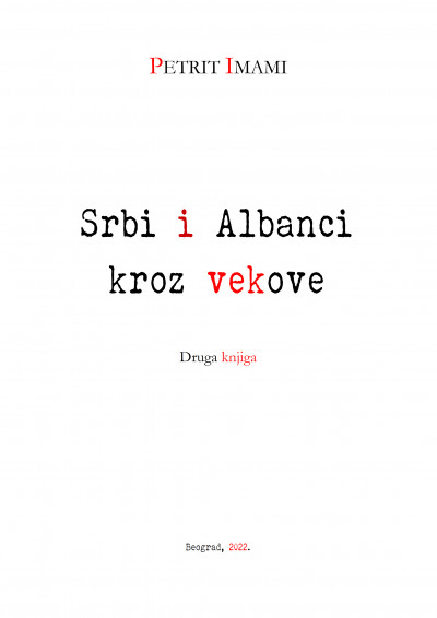 Smashwords – Srbi I Albanci Kroz Vekova - II – A Book By Naile Mala Imami