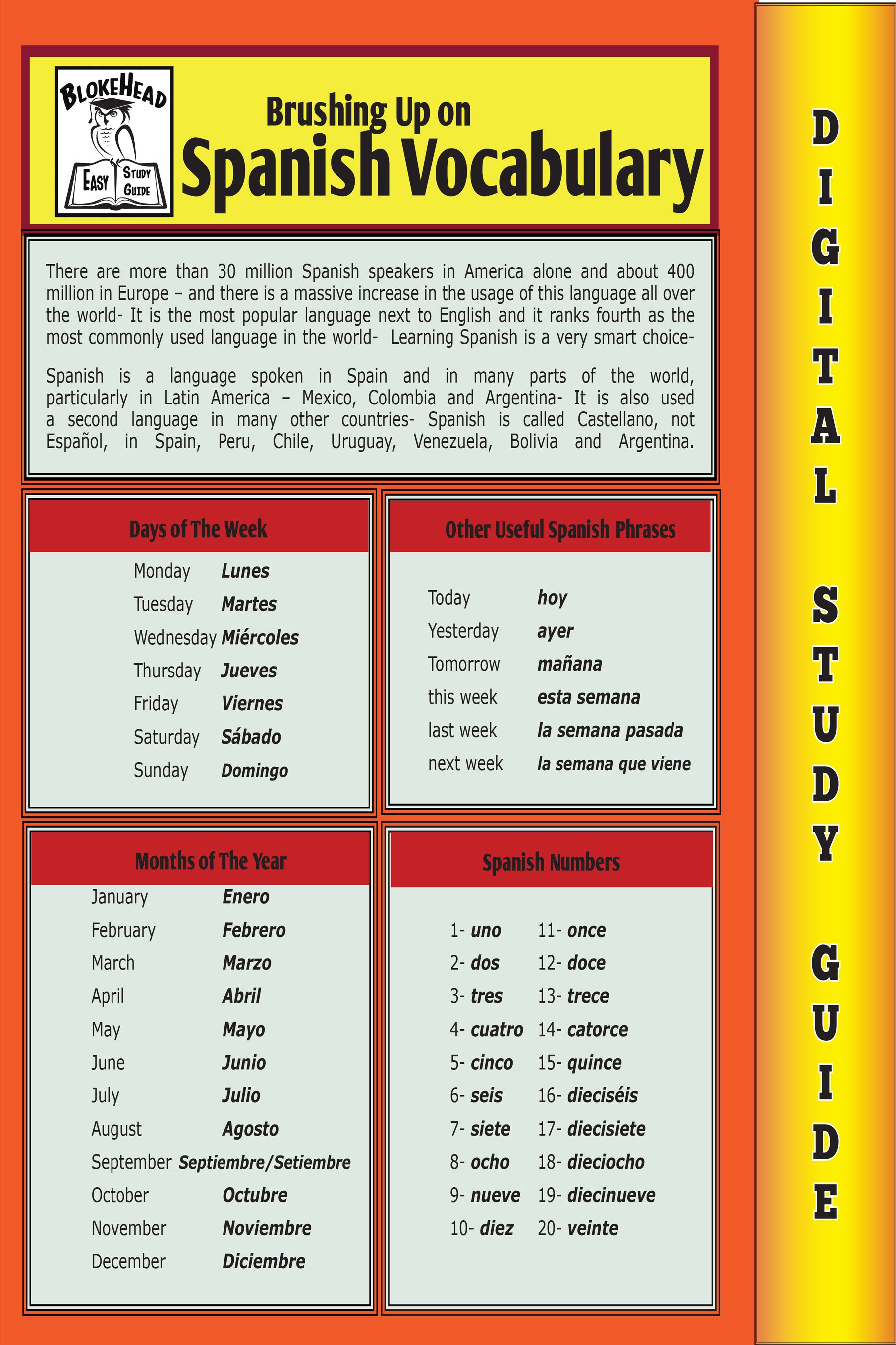 Spanish Vocabulary Blokehead Easy Study Guide An Ebook By The Blokehead - 