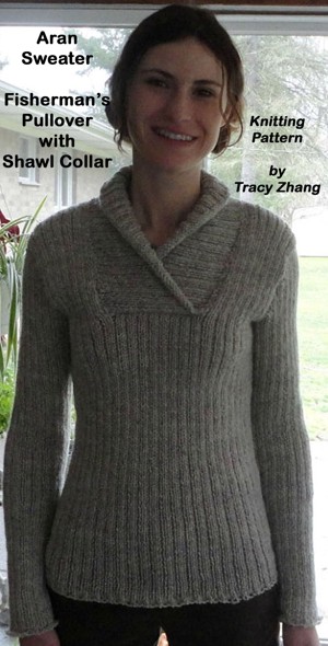 Ladies shawl collar outlet jumper knitting pattern