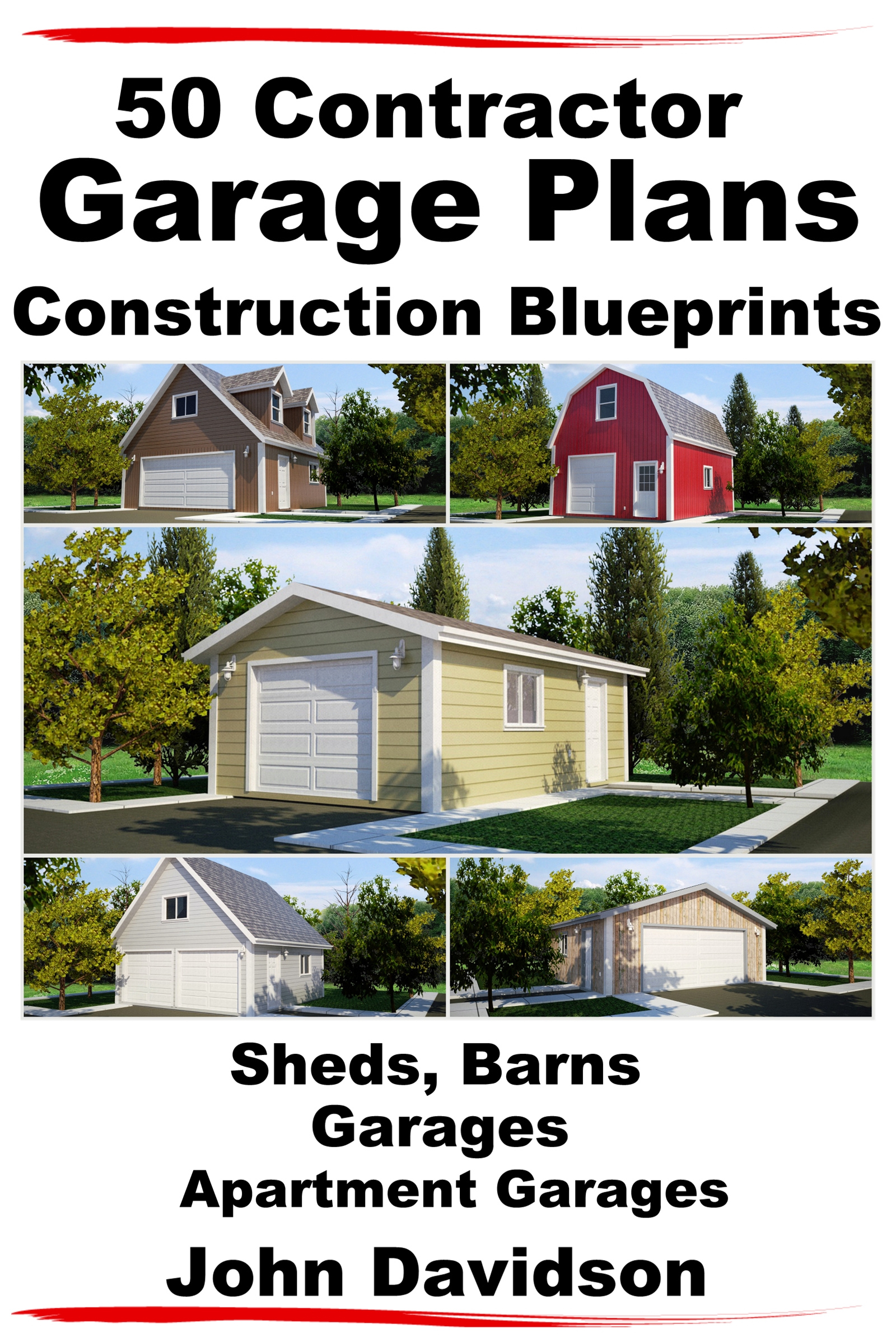 Smashwords 50 Contractor Garage Plans Construction Blueprints