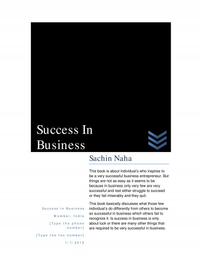 Smashwords – Success In Business – a book by Sachin Naha