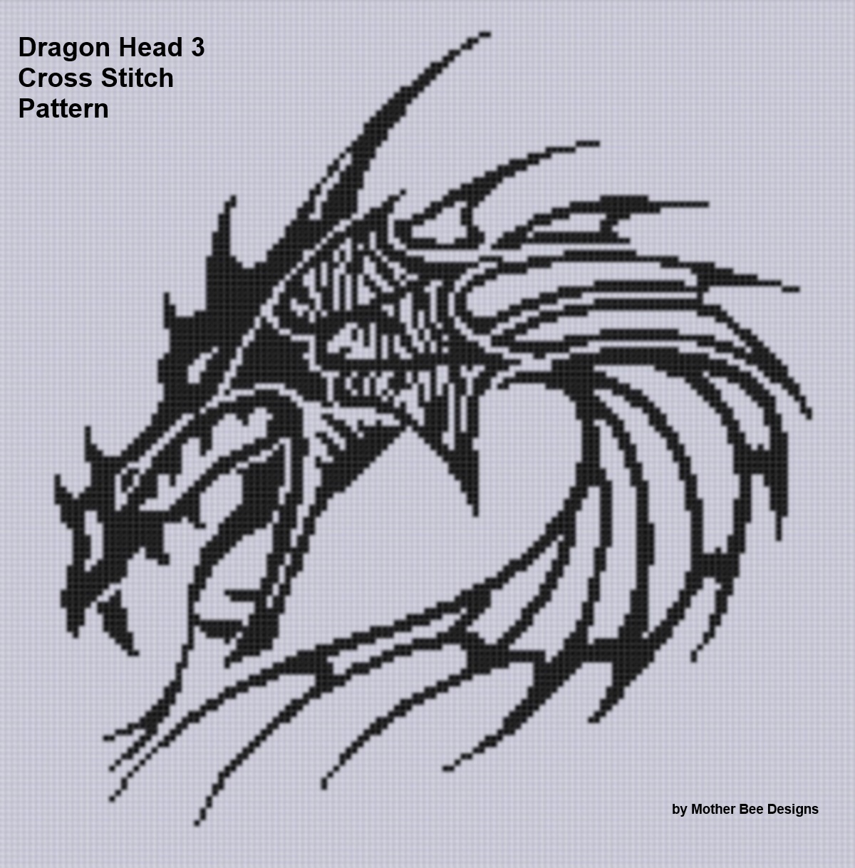 Smashwords Dragon Head 3 Cross Stitch Pattern A Book By Mother