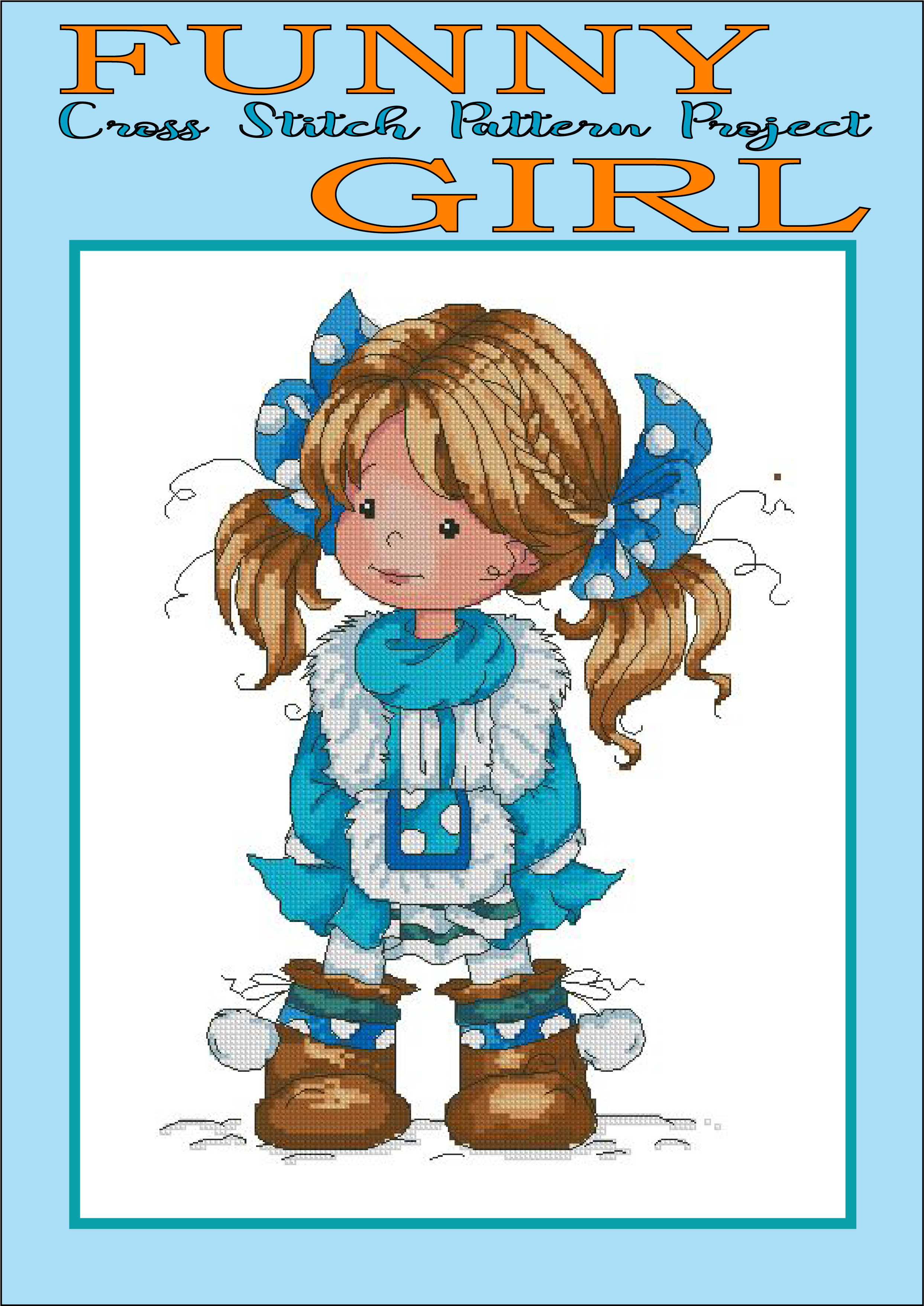 Smashwords Funny Girl Cross Stitch Pattern Project New Unique Needlework Design Counted Cross Stitch Pattern A Book By Inna Zimovec