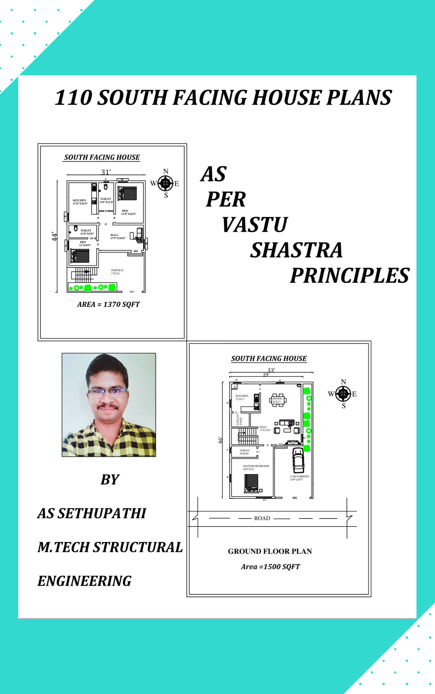 Smashwords  110 South Facing House Plans as per Vastu 