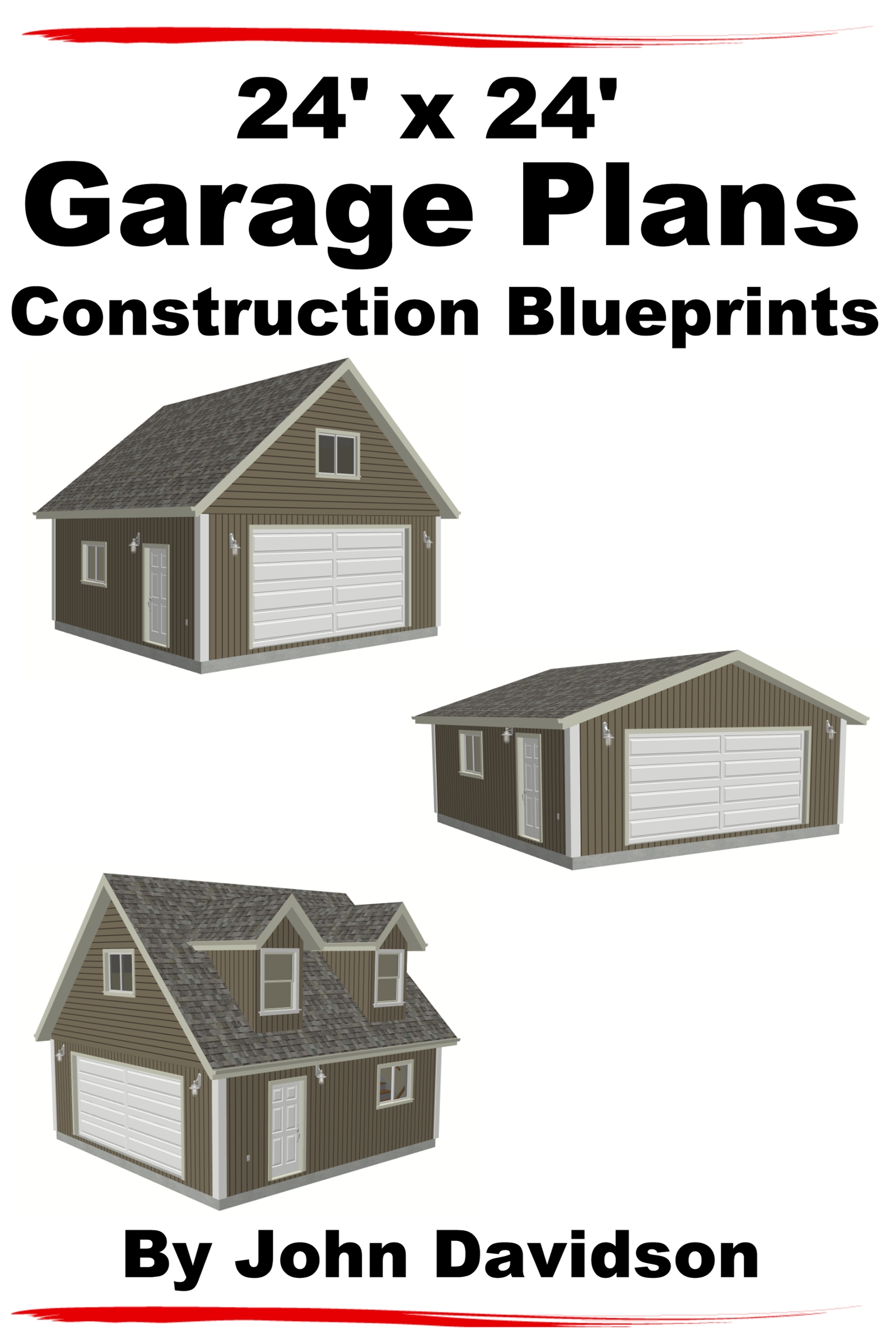 Smashwords 24 X 24 Garage Plans Construction Blueprints A