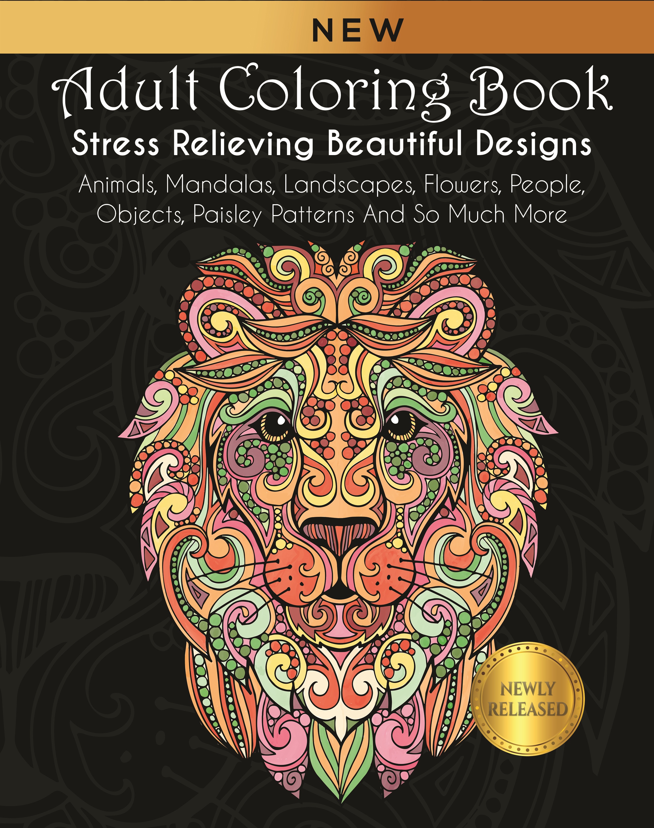 Web限定カラー Book Coloring For Lovers Animal For Pages Coloring Stress Relieving Color To Patterns And Mandalas Wildlife Beautiful Relaxation Adults その他