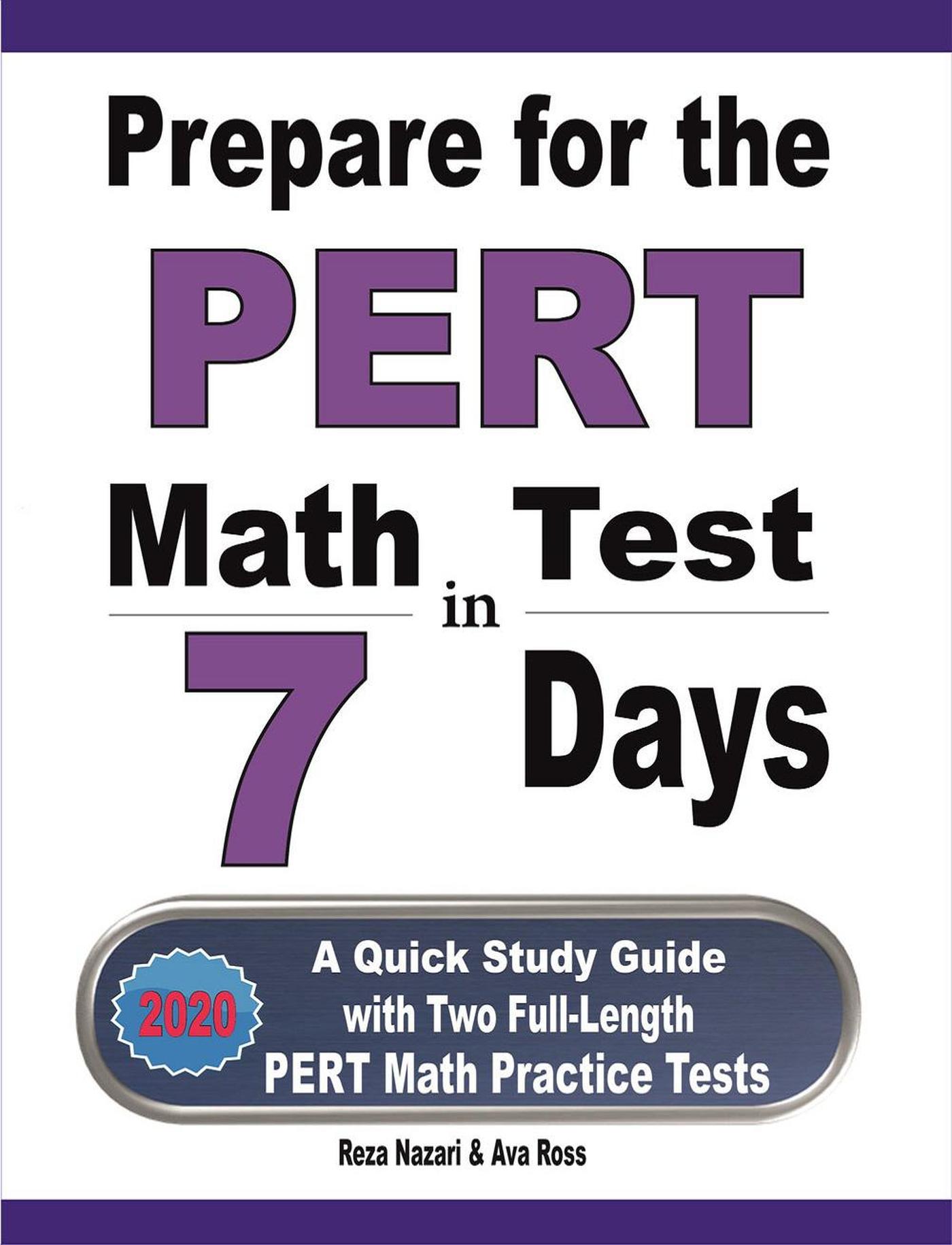 Smashwords prepare for the pert math test in 7 days a quick study