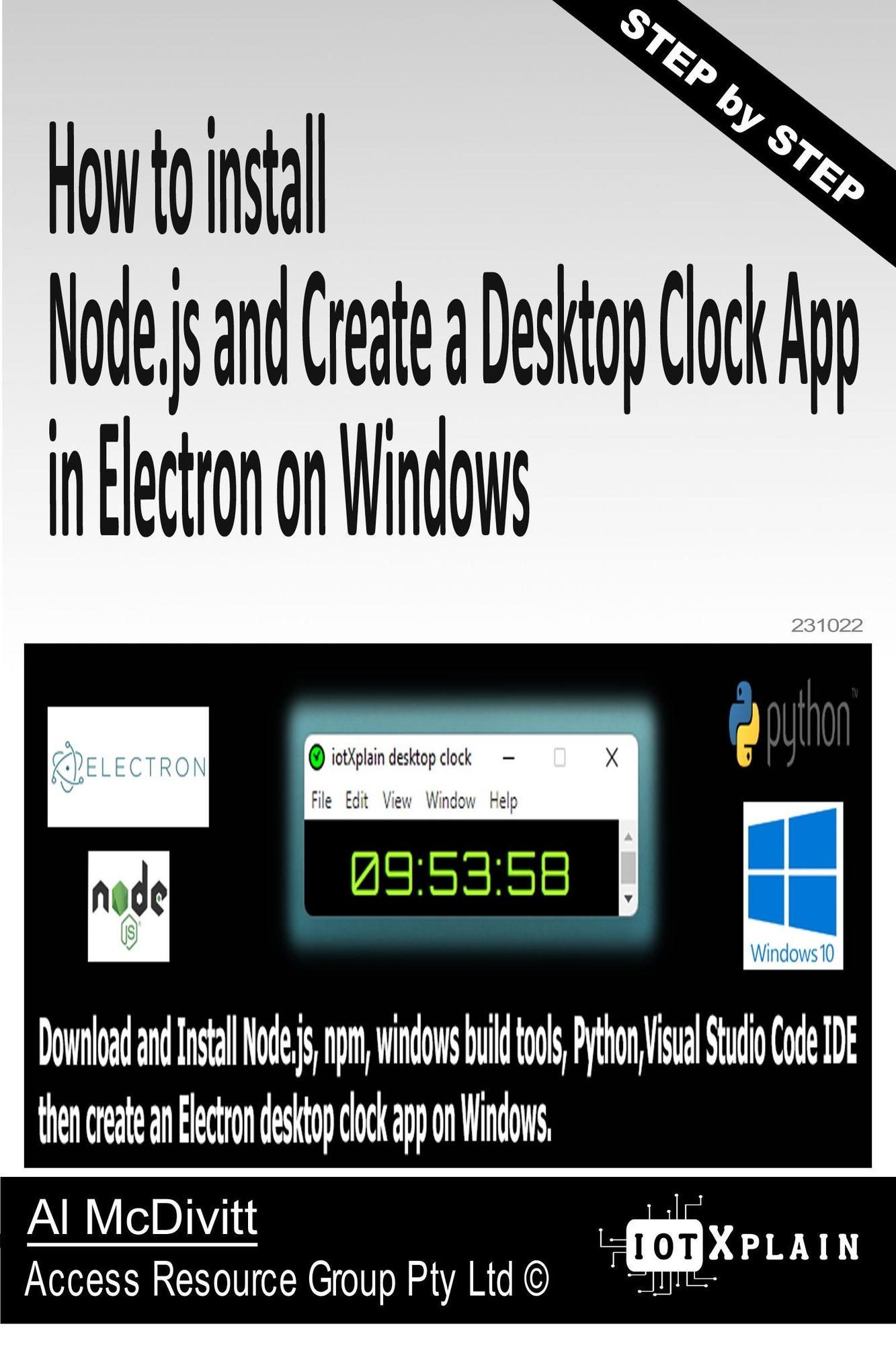 Smashwords how to install nodejs and create a desktop clock app in