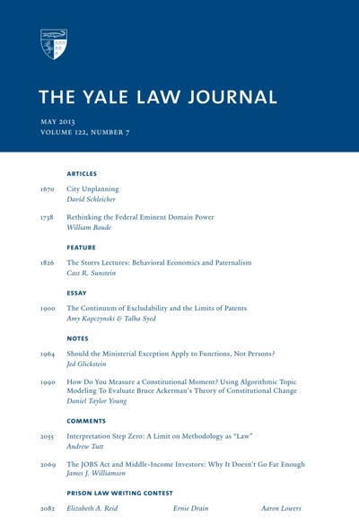 Smashwords – Yale Law Journal: Volume 122, Number 7 - May 2013 – A Book ...